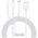 Charging cable Baseus Superior, 3in1, Micro USB, Lightning, Type-C, 1.0m, White - 40438 έως 12 άτοκες Δόσεις
