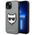 Karl Lagerfeld case for iPhone 14 Plus 6,7&quot; KLHCP14MSAPCHG silver PU Saffiano case with Choupette Head Patch 3666339077006