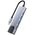 Splitter 5in1 USB HUB USB-C to 2xUSB + HDMI + USB-C + LAN RJ45 Adapter Tech-Protect V3-HUB grey 9589046919312