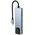 Splitter 5in1 USB HUB USB-C to 2xUSB + HDMI + USB-C + LAN RJ45 Adapter Tech-Protect V3-HUB grey 9589046919312
