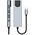 Splitter 5in1 USB HUB USB-C to 2xUSB + HDMI + USB-C + LAN RJ45 Adapter Tech-Protect V3-HUB grey 9589046919312