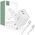 Wall Charger 2x USB-C PD 35W + Cable USB-C - USB-C white 9319456605570