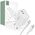 Wall Charger 2x USB-C PD 35W + Cable USB-C - Lightning white 9319456605587