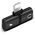 2in1 Adapter / Splitter for Charger and Lightning Headphones black 5904161145516