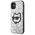 Karl Lagerfeld case for iPhone 11 / XR KLHCN61G2CPS silver hardcase Glitter Choupette Patch 3666339170035