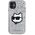 Karl Lagerfeld case for iPhone 11 / XR KLHCN61G2CPS silver hardcase Glitter Choupette Patch 3666339170035