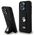 Karl Lagerfeld case for iPhone 13 Pro 6,1&quot; KLHCP13LGSACHPK HC GRIPSTAND SAFFIANO CHOUPETTE PINS BLACK 3666339207373