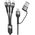 XO cable NB254 6in1 USB - USB-C + USB-C + microUSB + Lightning 1,2m black 6920680848461