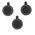 Set of lens glasses for iPhone 15 Pro 6,1&quot; black glitter (3 pcs) 5907457751439