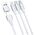 3mk Hyper Cable 3in1 A/C to C/Micro/Lightning 1.5m White 5903108541237