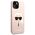 Original Case IPHONE 14 PLUS Karl Lagerfeld Hardcase Silicone Karl`s Head Magsafe light pink 3666339078041