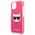 Original Case IPHONE 13 MINI Karl Lagerfeld Hardcase Choupette Head (KLHCP13STPECPI) pink 3666339048525