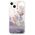 Case IPHONE 14 PLUS Guess Hardcase Flower Liquid Glitter purple 3666339088392