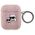 Original Case APPLE AIRPODS Karl Lagerfeld Cover Monogram Karl & Choupette Head pink 3666339283674