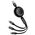 Baseus Bright Mirror 3, USB 3-in-1 cable for micro USB / USB-C / Lightning 66W / 2A 1.1m (Black) 6932172609092