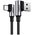 USB-C to USB-A 2.0 Angled Cable UGREEN US176, 3A, 3m (Black) 6957303878758