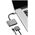 Adapter DeTech, 2in1 USB-C - HDMI+VGA, 4K, 30Hz, 3D, Gray - 17842 έως 12 άτοκες Δόσεις