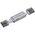 Card reader DeTech, USB Type-C - USB 3.0 OTG, SD, TF, Silver- 17854 έως 12 άτοκες Δόσεις