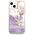 Case IPHONE 13 MINI Guess Hardcase Flower Liquid Glitter (GUHCP13SLFLSU) purple 3666339041274