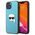 Original Case IPHONE 13 MINI Karl Lagerfeld Hardcase Leather Ikonik Karl`s Head Metal (KLHCP13SPKMB) blue 3666339028619