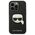 Original Case IPHONE 14 PRO Karl Lagerfeld Hardcase Saffiano Karl`s Head Patch black 3666339077051