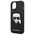 Original Case IPHONE 14 PLUS Karl Lagerfeld Hardcase Saffiano Karl`s Head Patch black 3666339077044