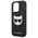 Original Case IPHONE 14 PRO MAX Karl Lagerfeld Hardcase Saffiano Choupette Head Patch black 3666339076986