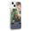 Case IPHONE 14 PLUS Guess Hardcase Flower Liquid Glitter blue 3666339066093