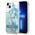 Case IPHONE 14 PLUS Guess Hardcase Flower Liquid Glitter green 3666339088439