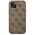 Original Case IPHONE 14 PLUS Guess Hard Case 4G Vintage Gold Logo (GUHCP14MHG4SHW) brown 3666339065256