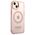 Original Case IPHONE 14 Guess Hard Case Gold Outline Translucent MagSafe (GUHMP14SHTCMP) pink 3666339069667