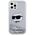 Original Case IPHONE 12 / 12 PRO Karl Lagerfeld Hardcase Glitter Choupette Head (KLHCP12MLNCHCS) silver 3666339119058