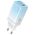 Wall Charger USAMS 2xUSB-C+1xUSB 65W (only head) GaN PD3.0 +QC3.0 Fast Charging gradient blue Sandru Series CC180TC04 (US-CC180) 6958444905198