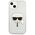 Original Case IPHONE 13 MINI Karl Lagerfeld Hardcase Glitter Karl`s Head (KLHCP13SKHTUGLS) silver 3666339027452