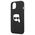 Original Case IPHONE 13 MINI Karl Lagerfeld Hardcase Leather Ikonik Karl`s Head Metal (KLHCP13SPKMK) black 3666339028497