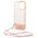 Original Case IPHONE 14 PRO MAX Guess Hardcase Translucent Pearl Strap pink 3666339064310