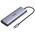 USB-C Hub Ugreen CM498, 3x USB 3.0, HDMI 4k 30Hz, VGA, RJ45, SD/TF, PD 100W (gray) 6941876216000