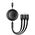 Baseus cable Bright Mirror 2 3w1 USB - micro USB + Lightning + USB-C 1,1m 3,5A black retractable 6932172609030