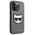 Original Case IPHONE 14 PRO Karl Lagerfeld Hardcase Saffiano Choupette Head Patch silver 3666339077013