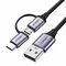 UGREEN 2in1 USB cable UGREEN Type-C / Micro USB, QC 3.0, 1m (black) 021023 έως και 12 άτοκες δόσεις