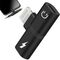 2in1 Adapter / Splitter for Charger and Lightning Headphones black 5904161145516