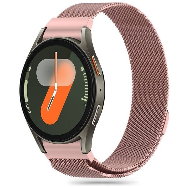 Strap for SAMSUNG GALAXY WATCH 4 / 5 / 5 PRO / 6 / 7 / FE Tech-Protect Milaneseband gold & pink 5906302313792
