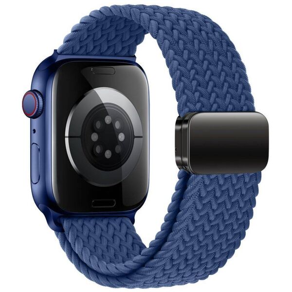 Strap for APPLE WATCH 4 / 5 / 6 / 7 / 8 / 9 / SE / ULTRA 1 / 2 (42 / 44 / 45 / 49 MM) Tech-Protect Nylonmag Montego blue 5906302312771