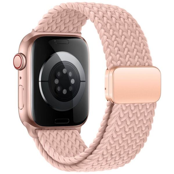 Strap for APPLE WATCH 4 / 5 / 6 / 7 / 8 / 9 / SE / ULTRA 1 / 2 (42 / 44 / 45 / 49 MM) Tech-Protect Nylonmag Dusty Rose pink 5906302312818