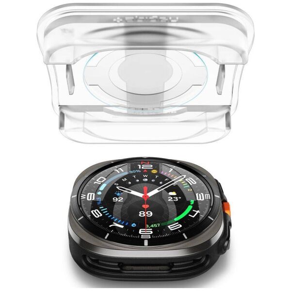 Tempered Glass SAMSUNG GALAXY WATCH ULTRA (47MM) Spigen GLAS.TR ”EZ-FIT” 2-PACK Clear 8809971232296