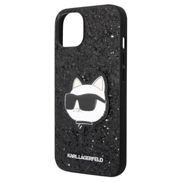 Original Case IPHONE 14 PLUS Karl Lagerfeld Hardcase Glitter Choupette Patch (KLHCP14MG2CPK) black 3666339099404