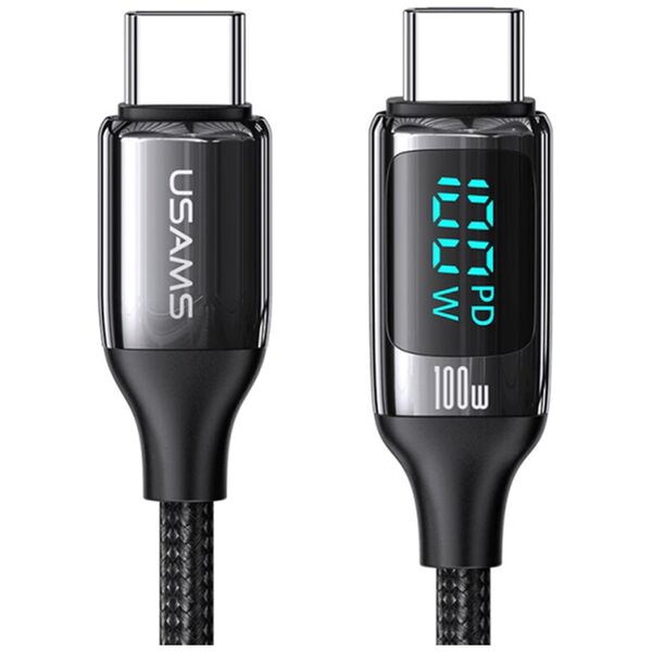 USAMS Usams - Data Cable U78 (US-SJ559) - Type-C to Type-C 100W, PD, Fast Charge, 3m - Black 6958444978017 έως 12 άτοκες Δόσεις