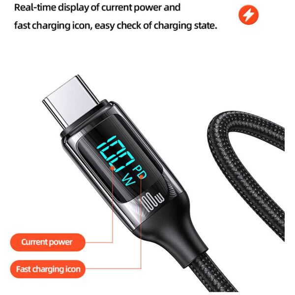 USAMS Usams - Data Cable U78 (US-SJ559) - Type-C to Type-C 100W, PD, Fast Charge, 3m - Black 6958444978017 έως 12 άτοκες Δόσεις