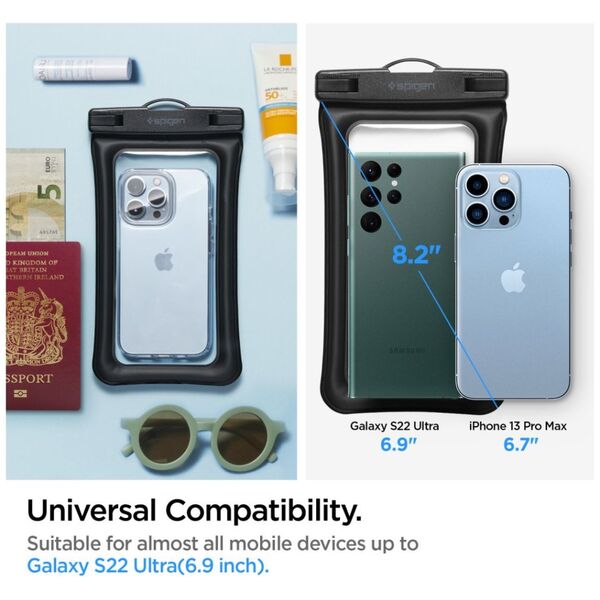 Spigen Spigen - Waterproof Case (A610) - IPX8, for Phone, max 6.9" - Black 8809811860825 έως 12 άτοκες Δόσεις