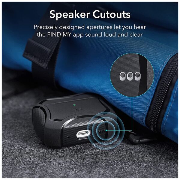 ESR Husa pentru Apple AirPods Pro 1 / 2 - ESR Cyber Armor Tough HaloLock - Black 4894240164259 έως 12 άτοκες Δόσεις